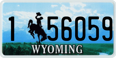 WY license plate 156059