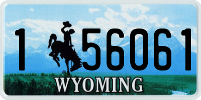 WY license plate 156061