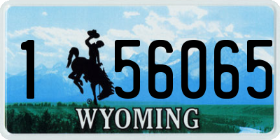 WY license plate 156065