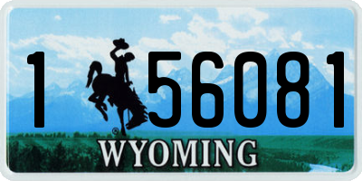 WY license plate 156081