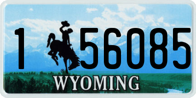 WY license plate 156085