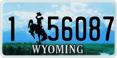 WY license plate 156087