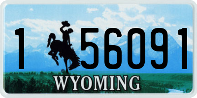 WY license plate 156091
