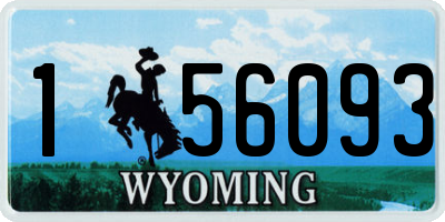 WY license plate 156093