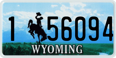 WY license plate 156094