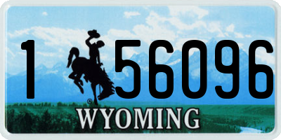 WY license plate 156096