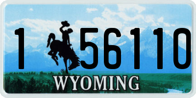 WY license plate 156110