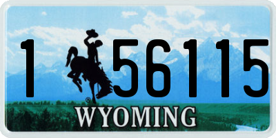 WY license plate 156115