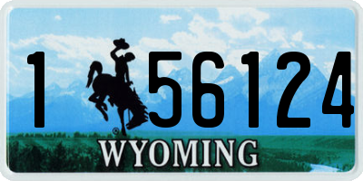 WY license plate 156124