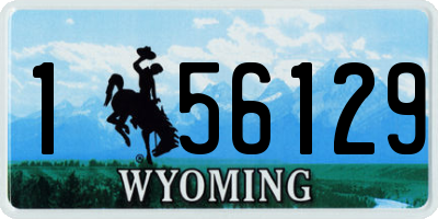 WY license plate 156129