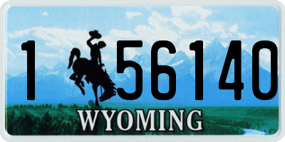 WY license plate 156140
