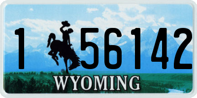 WY license plate 156142