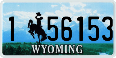 WY license plate 156153