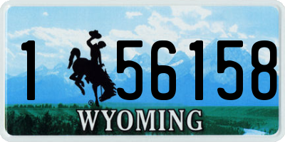 WY license plate 156158
