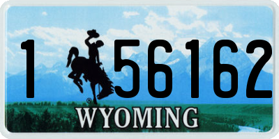 WY license plate 156162