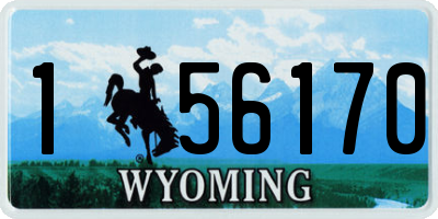 WY license plate 156170
