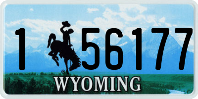 WY license plate 156177