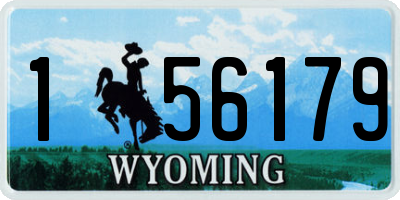 WY license plate 156179