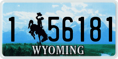 WY license plate 156181