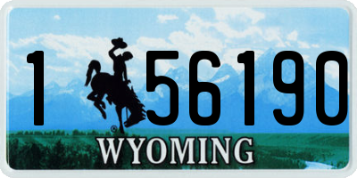 WY license plate 156190