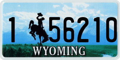 WY license plate 156210
