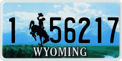 WY license plate 156217