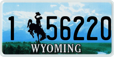 WY license plate 156220