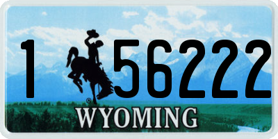 WY license plate 156222