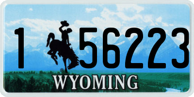 WY license plate 156223