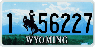 WY license plate 156227