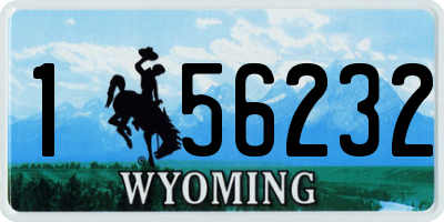 WY license plate 156232