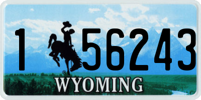 WY license plate 156243