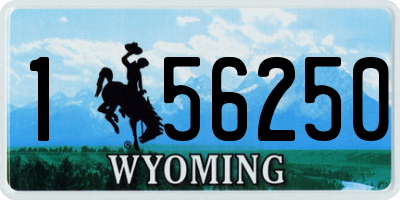 WY license plate 156250