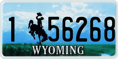 WY license plate 156268