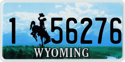 WY license plate 156276