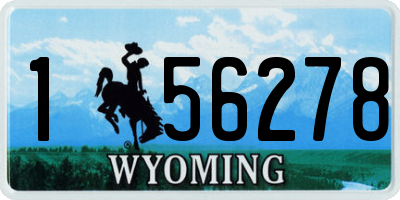 WY license plate 156278
