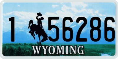 WY license plate 156286