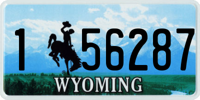 WY license plate 156287