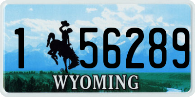 WY license plate 156289