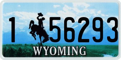 WY license plate 156293