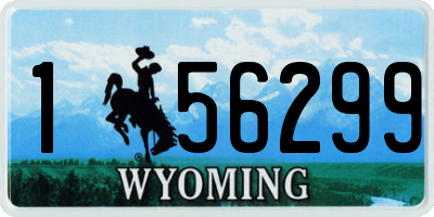 WY license plate 156299