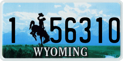 WY license plate 15631O