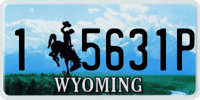 WY license plate 15631P