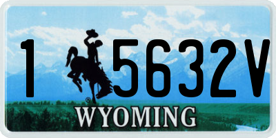 WY license plate 15632V