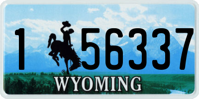 WY license plate 156337