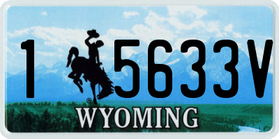 WY license plate 15633V