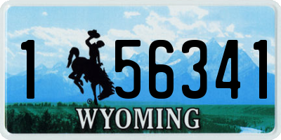 WY license plate 156341
