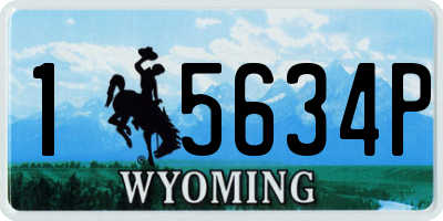WY license plate 15634P