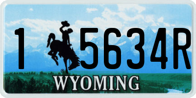 WY license plate 15634R