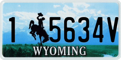 WY license plate 15634V